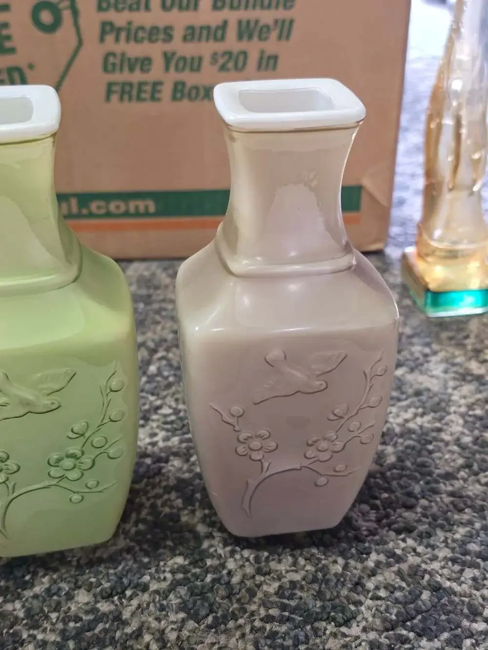 Lenox Ming Blossom Bud Vase Set 4 Assorted